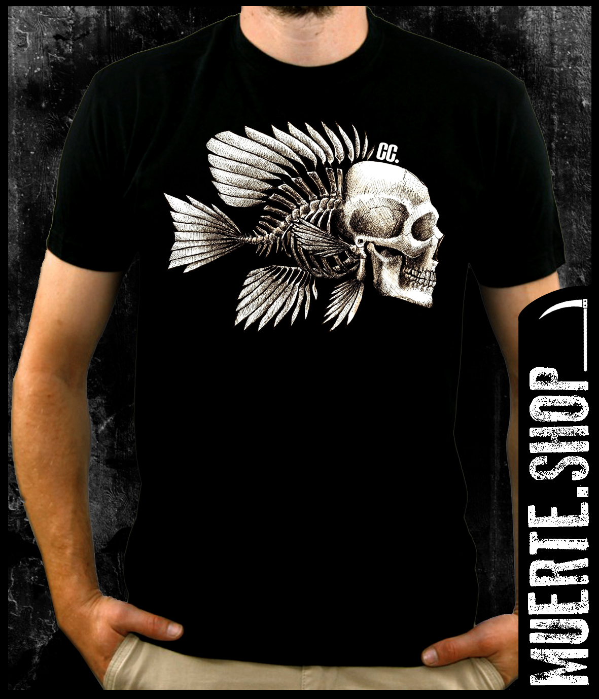 Черна тениска CC FISHBONE Черна тениска CC FISHBONE